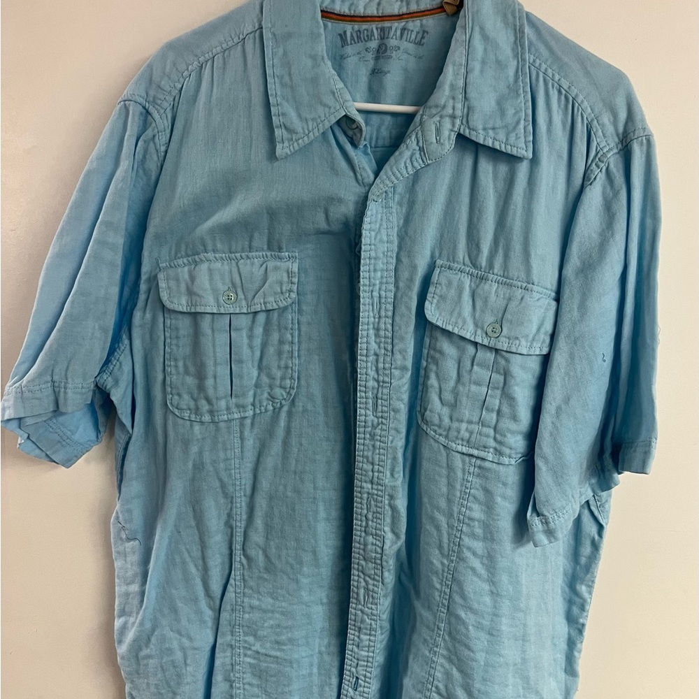 Margaritaville lightweight, cotton linen button-down
